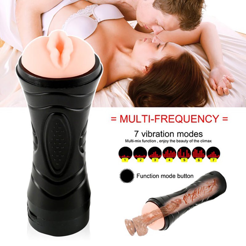 Futurlio - 7-Frequency Vibrating Male Masturbator with Skin-Like Material - Futurlio