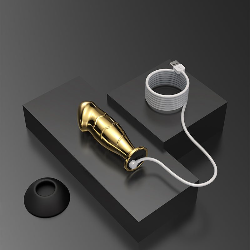 Futurlio - Drunken King Kong Gilded Prostate Massager Masturbation Stick Anal Plug - Futurlio