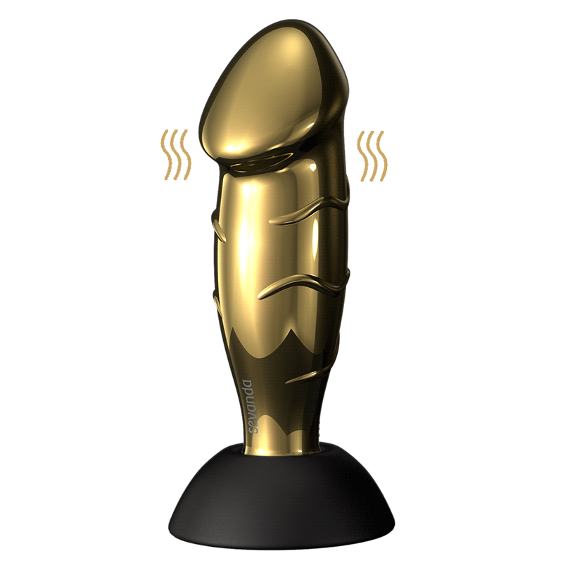 Futurlio - Drunken King Kong Gilded Prostate Massager Masturbation Stick Anal Plug - Futurlio