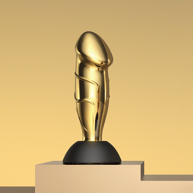 Futurlio - Drunken King Kong Gilded Prostate Massager Masturbation Stick Anal Plug - Futurlio