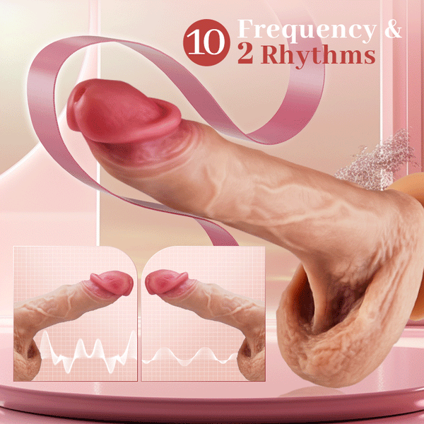 futurlio - 10 Telescopic Swinging Vibrator App Control Dildo 6.41 IN with Suction Cup