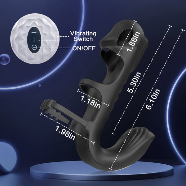 Futurlio - Dual Motor 7 Vibrating Penis Sleeve and Vibrator 2-in-1 Adult Toy