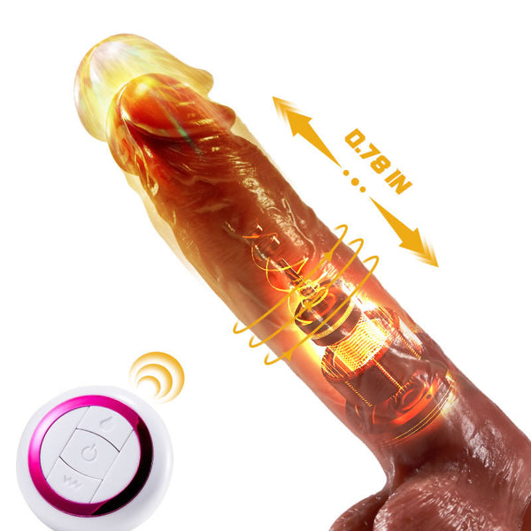futurlio Wald Vibrating 3 Telescoping Swinging Lifelike Dildo Vibrator 8.86 INCH