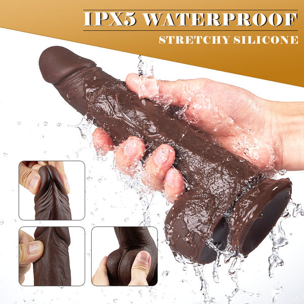 futurlio 6 thrust 10 vibrating swivel realistic dildo 8.7 inch with suction cup