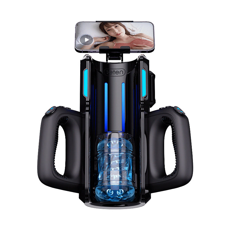 Futurlio & Leten - King Cannon: Men's Pleasure Device - Peak Thrust Speed of 700/minute, 12CM Extension, and Dual Interchangeable Sleeves