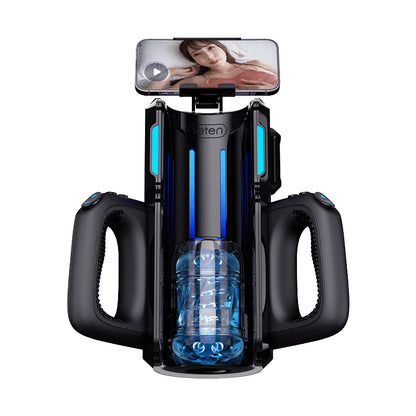 Futurlio & Leten - King Cannon: Men's Pleasure Device - Peak Thrust Speed of 700/minute, 12CM Extension, and Dual Interchangeable Sleeves