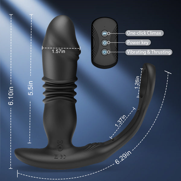 Futurlio Glans 12 Thrusting & 3 Vibrating Cock Rings Prostate Massager