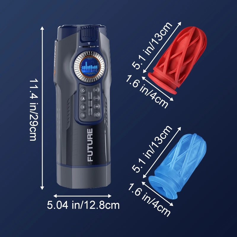 Futurlio & Leten - 708 III Double-Liner, 10-Frequency Heating, Type-C Charging Male Masturbator with Sound: Experience Advanced Multi-Function Interaction