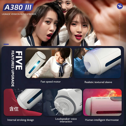 Futurlio & Leten - Automatic Telescopic Thrusting Moan Heating Masturbator Adult toys for men