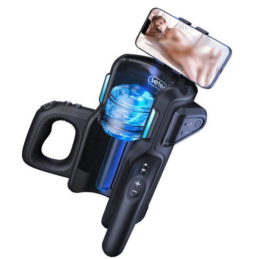 Futurlio & Leten - King Cannon: Men's Pleasure Device - Peak Thrust Speed of 700/minute, 12CM Extension, and Dual Interchangeable Sleeves
