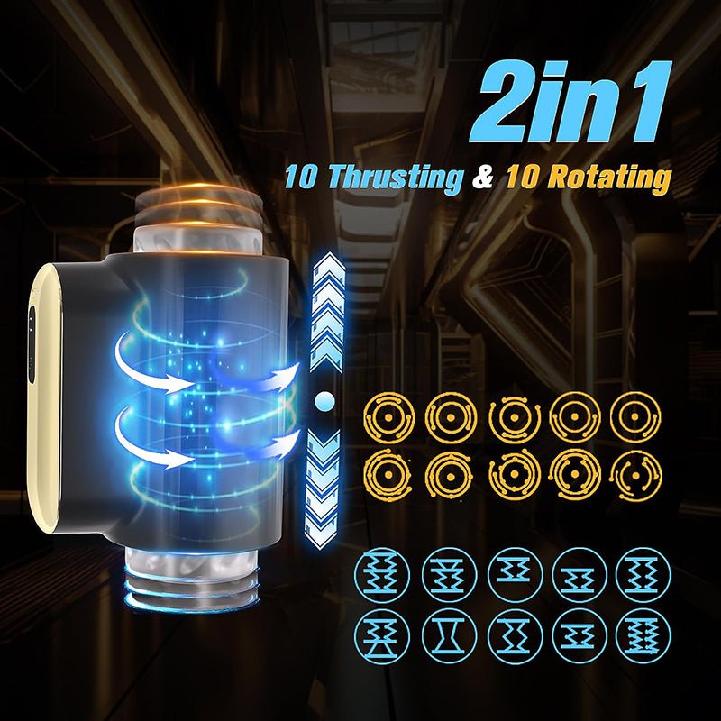 Futurlio - 6.2'' Full-length Automatic Thrusting Rotating Male Masturbator - Futurlio