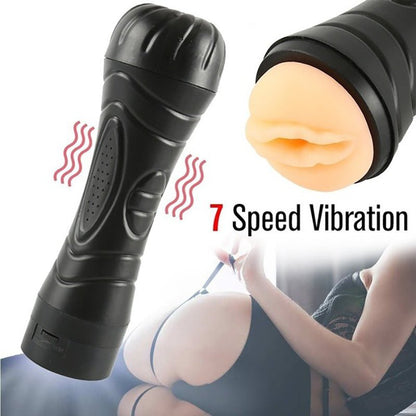 Futurlio - 7-Frequency Vibrating Male Masturbator with Skin-Like Material - Futurlio