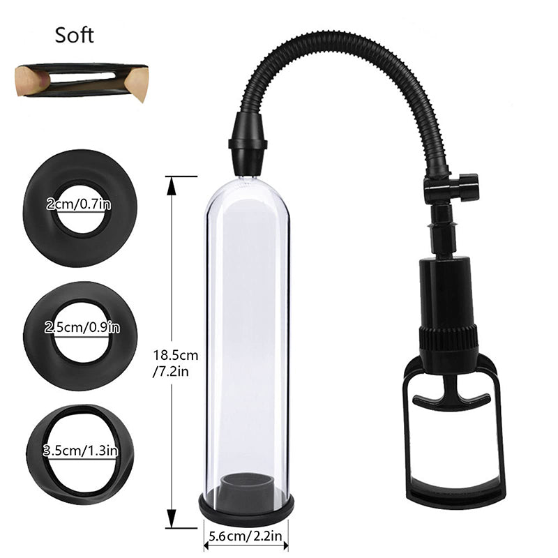 Futurlio - 7.2 Inch Manual Suction Penis Pump for Men，Physical Penis Pump for Penis Enlargement - Futurlio