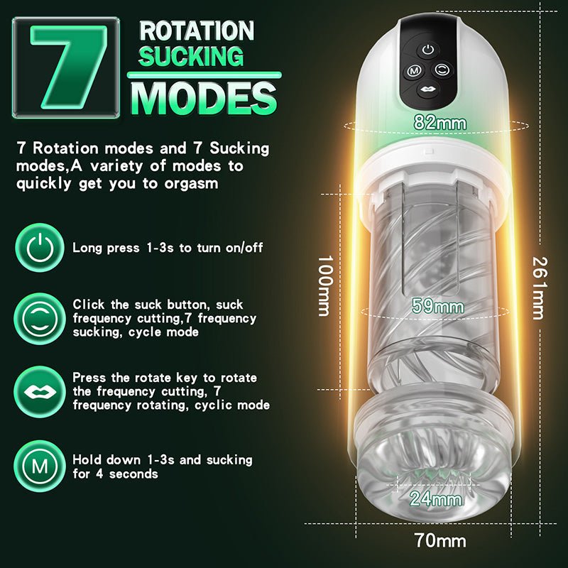 Futurlio - Blowjob Machine Tongue Licking Rotating Sucking Waterproof - Futurlio