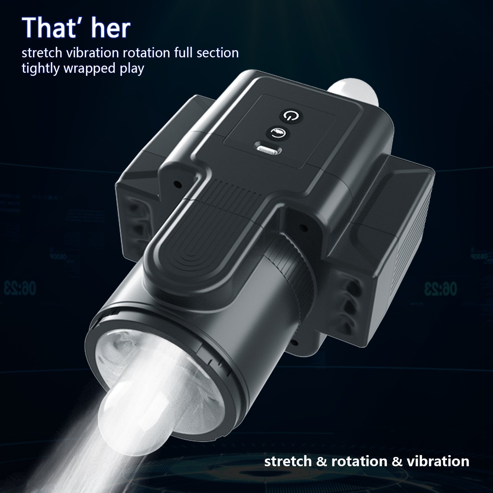 Futurlio - Camera 7-Speed Rotating Vibrating Male Masturbator - Futurlio