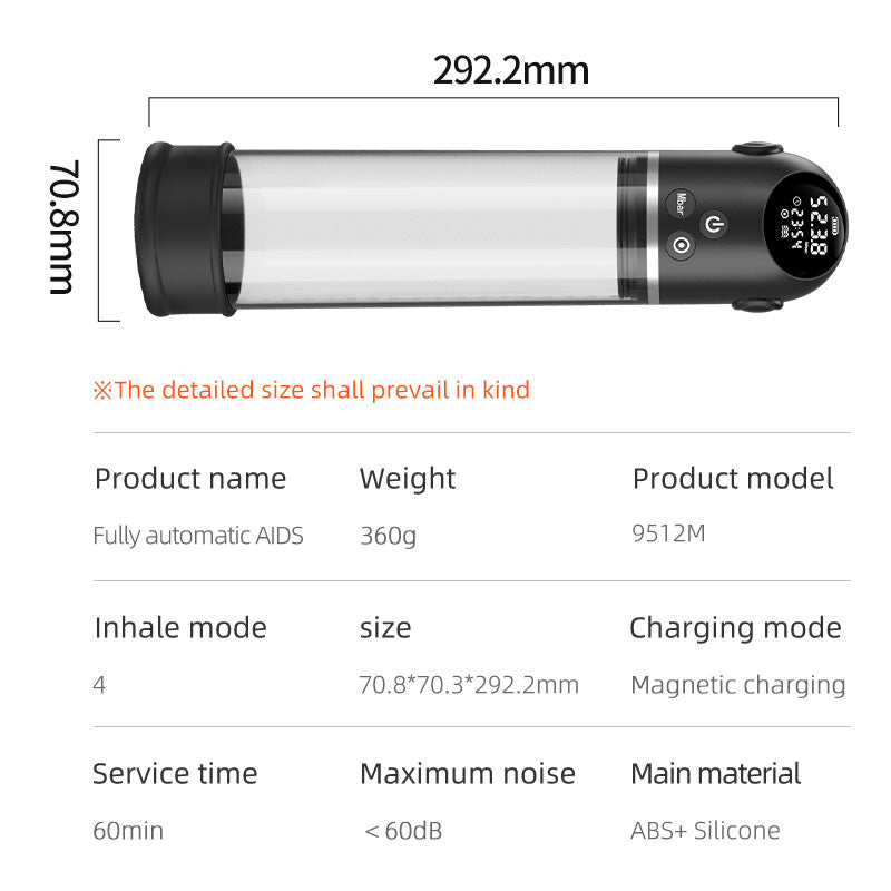 Futurlio - Men's Penis Pump Exerciser LCD Negative Pressure Display Increaser - Futurlio