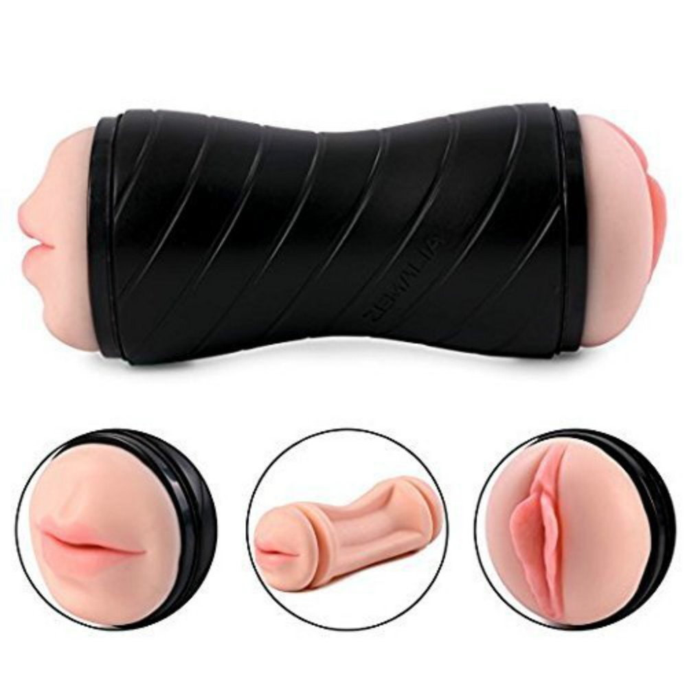 Futurlio - Pocket Pussy Masturbator Sex Toys Realistic Vagina And Mouth With Tongue Stroker Masturbation For Adult Man - Futurlio