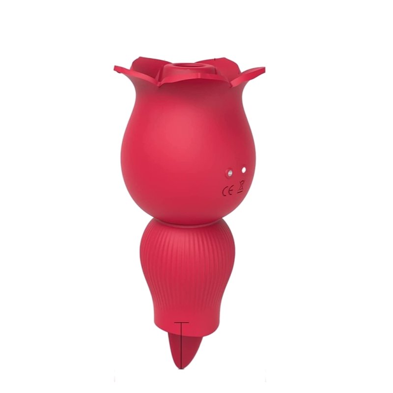 Futurlio - Rose Sucking and Tongue Vibrator 2 in 1 Rose Toy - Futurlio