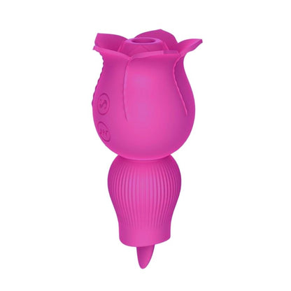 Futurlio - Rose Sucking and Tongue Vibrator 2 in 1 Rose Toy - Futurlio