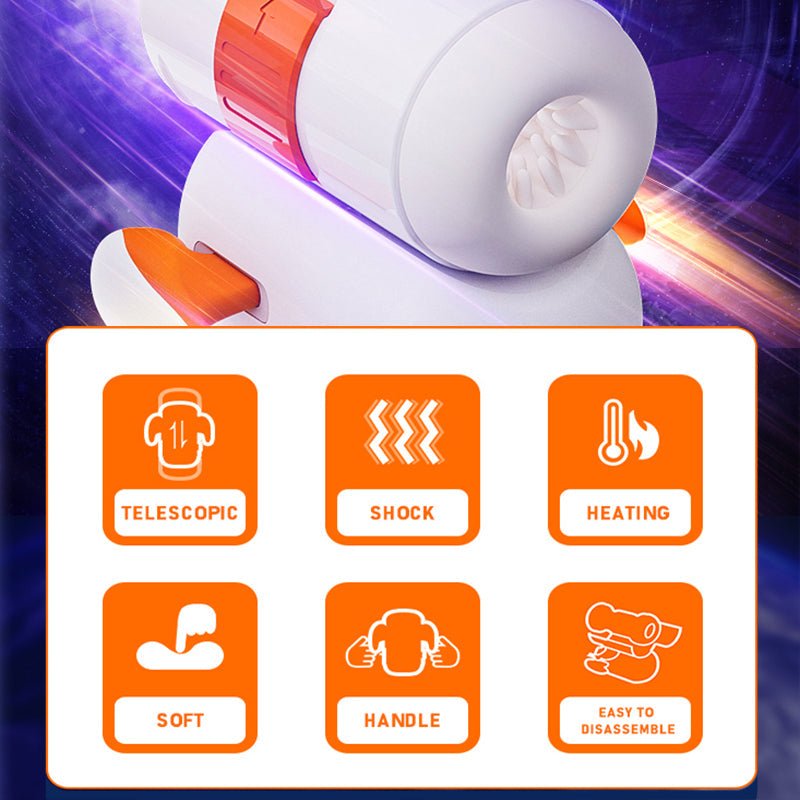 Futurlio - USB Type-C Rechargeable Male Masturbator with Heating Function and 7-Frequency Telescopic Movements - Futurlio